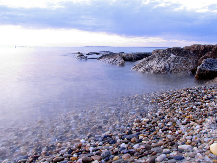 Rocks and pebbles on the shore of Martha's Vineyard