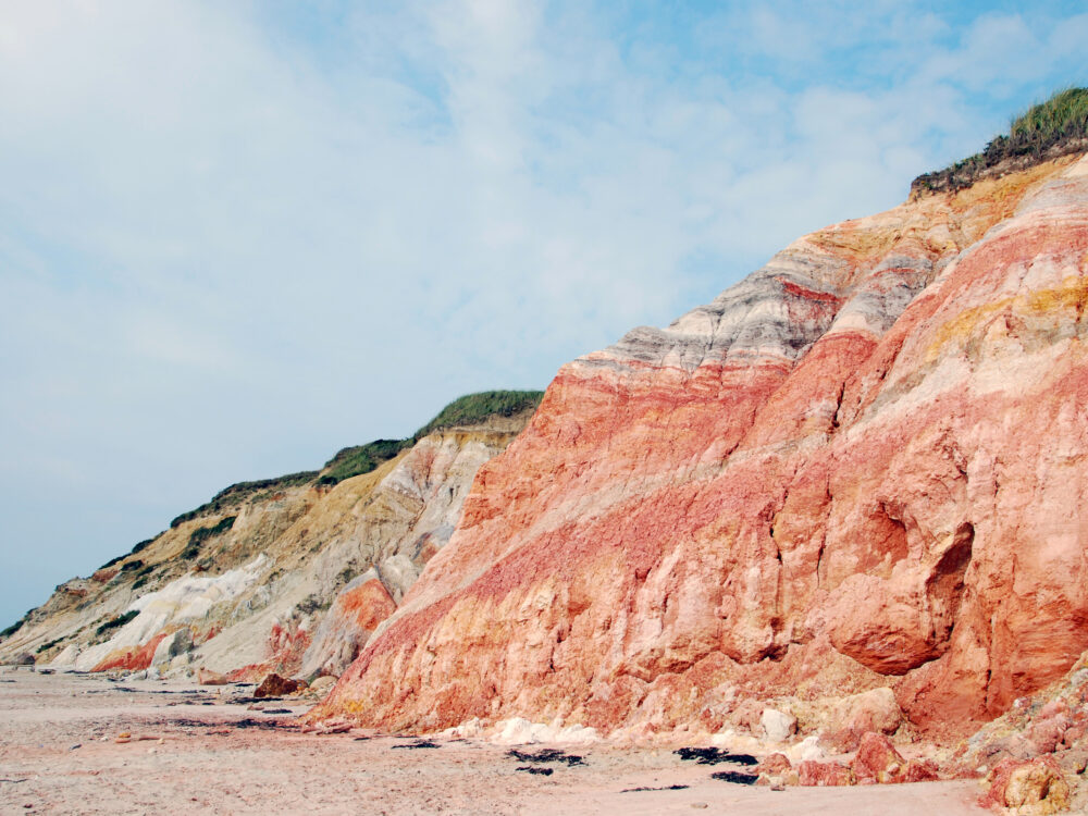 View of the Aquinnah Cliffs from the beach 